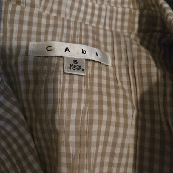 Cabi Ginger Snap Gingham Plaid Blazer Small Style 346 Floral Cuffs - Picture 5 of 12